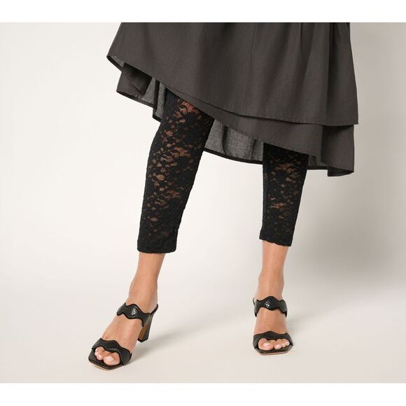 Maya J Pants - Maya J Women's Plus Sz Pants 3X Lace Leggings Black A697230